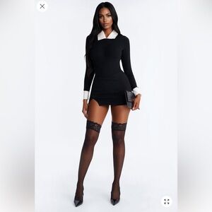 Fashion nova Collared Long Sleeve Bodysuit